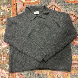 Women's Collared Pullover Sweater - Universal Thread 
Dark Gray L NWT